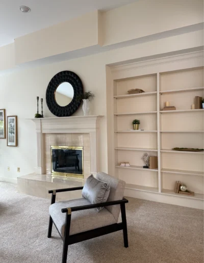 Luxury home staging in St. Louis living room