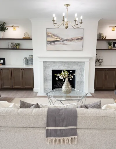 Luxury home staging in St. Louis living room