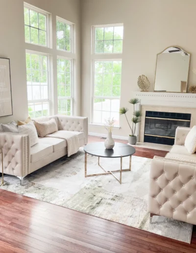 Luxury home staging in St. Louis living room