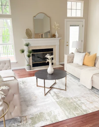 Luxury home staging in St. Louis living room