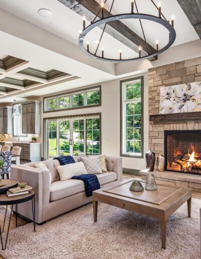 Luxury home staging in St. Louis living room