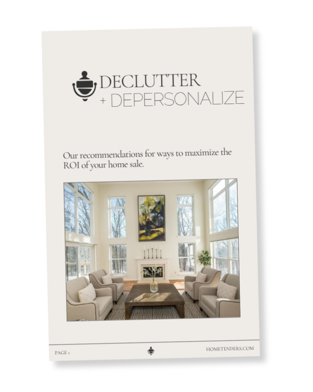 Decluttering + Depersonalizing Guide Ebook - Hometenders
